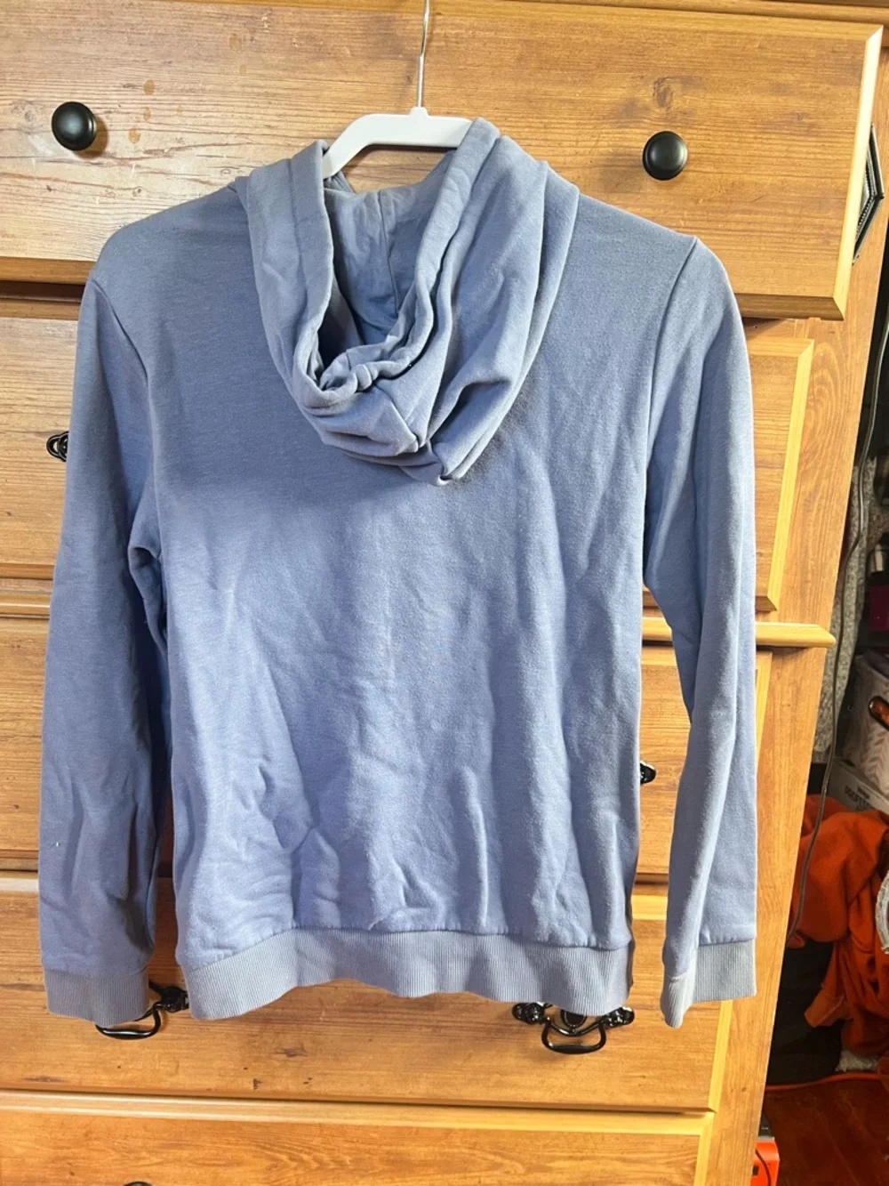 adidas Women's Indigo Hoodie with White Logo - Picture 4 of 4